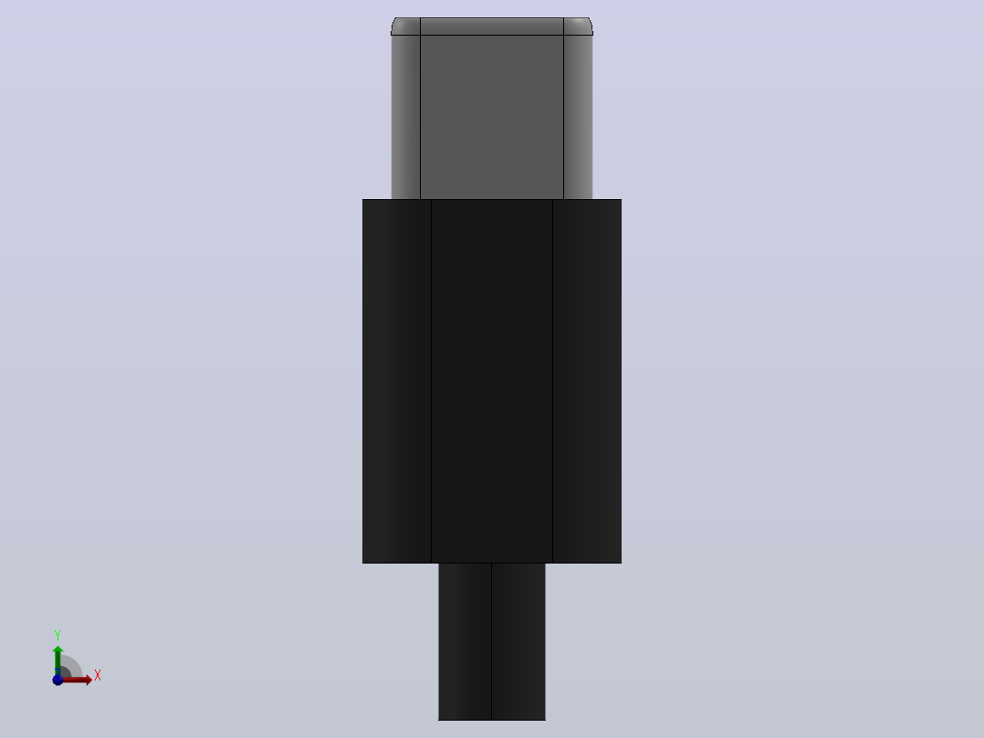 USB C公连接器板外壳16前视图