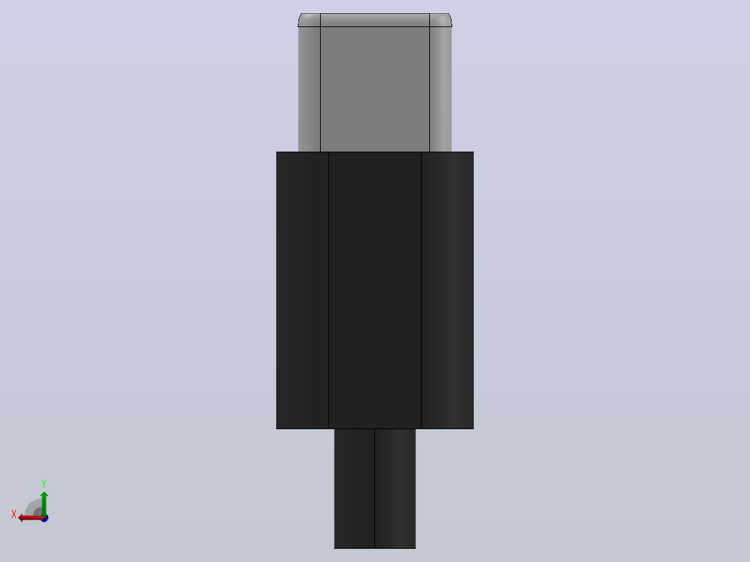 USB C公连接器板外壳16后视图