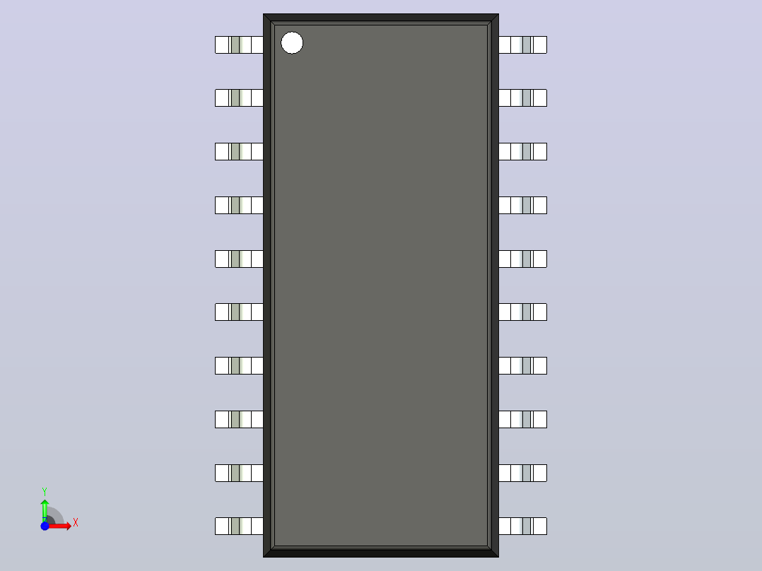 106x SOIC 封装（小外形集成电路）SOIC127P780X200-20N前视图