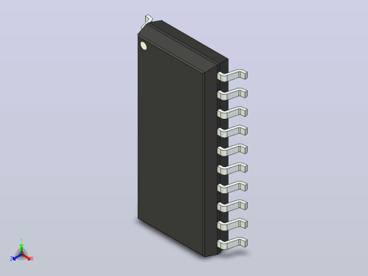 106x SOIC 封装（小外形集成电路）SOIC127P780X200-20N正等轴测缩略图