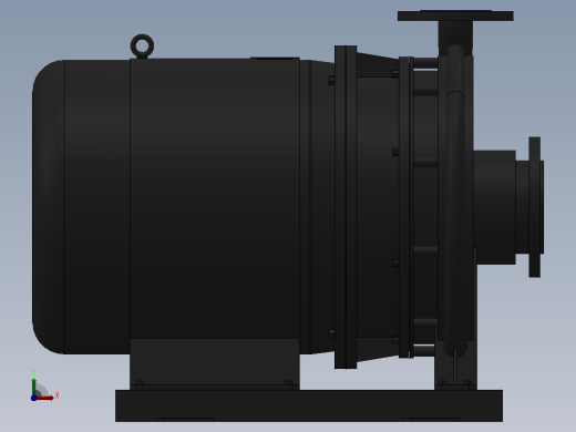 南方泵NIS，NISF泵外形（80-50-315）7.5kW-4极主视缩略图