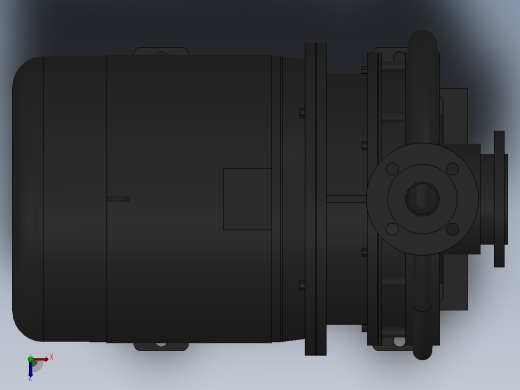 南方泵NIS，NISF泵外形（80-50-315）7.5kW-4极俯视缩略图