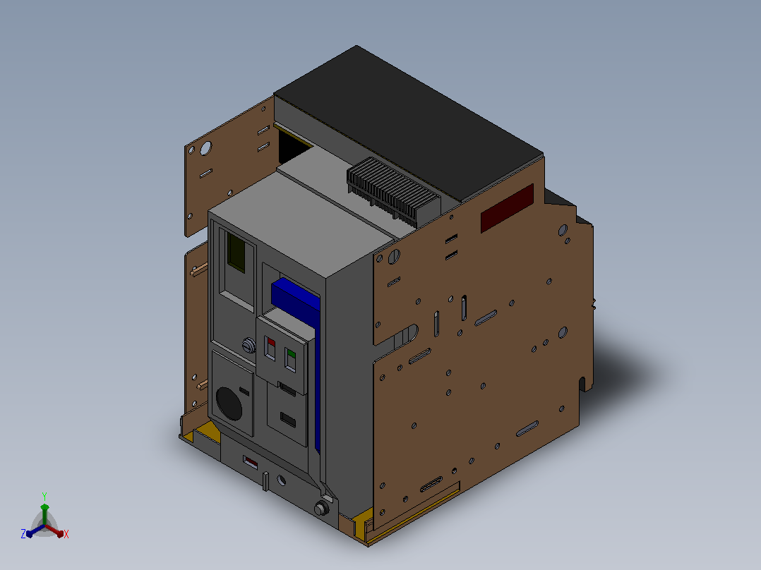 M-PACT 400-4000A系列 3极抽屉式断路器[MPA31W04]通用电气正等轴测图