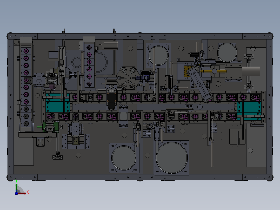 直流电机组装线前视图