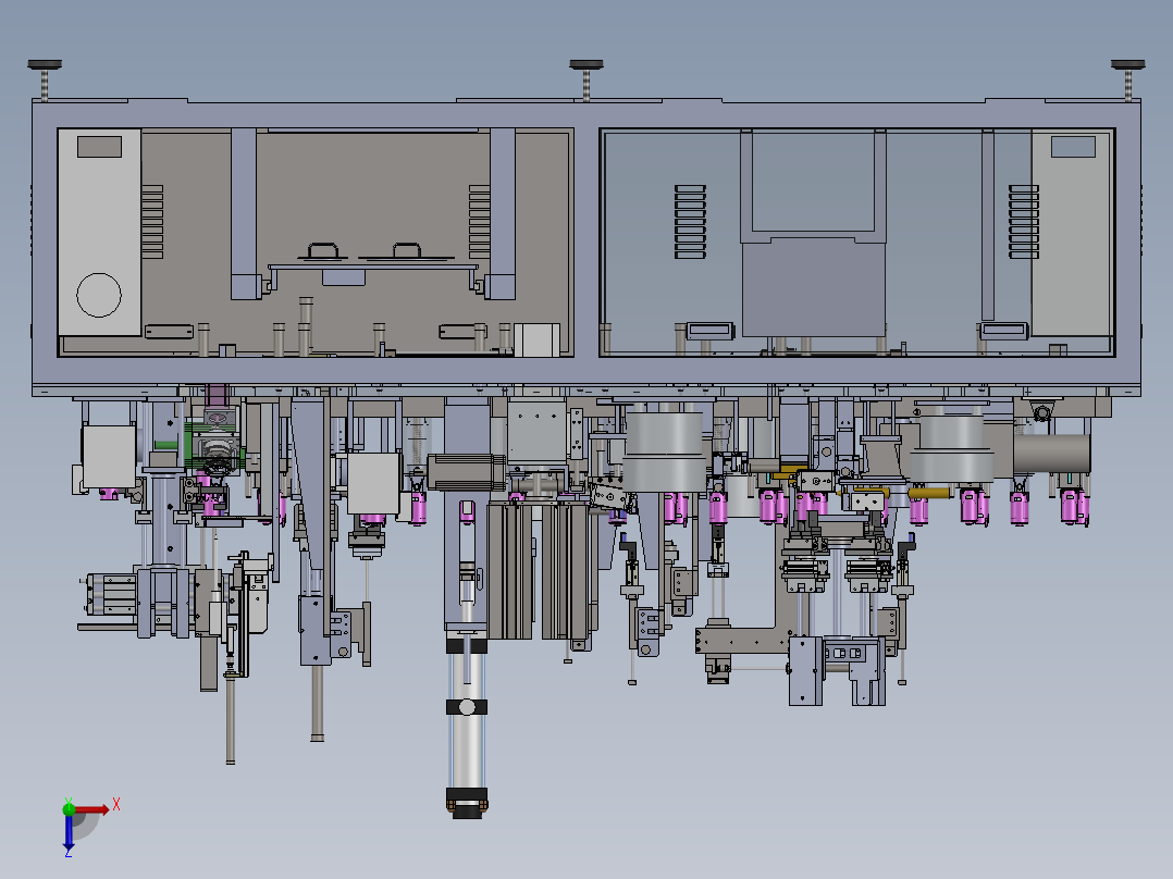 直流电机组装线俯视图
