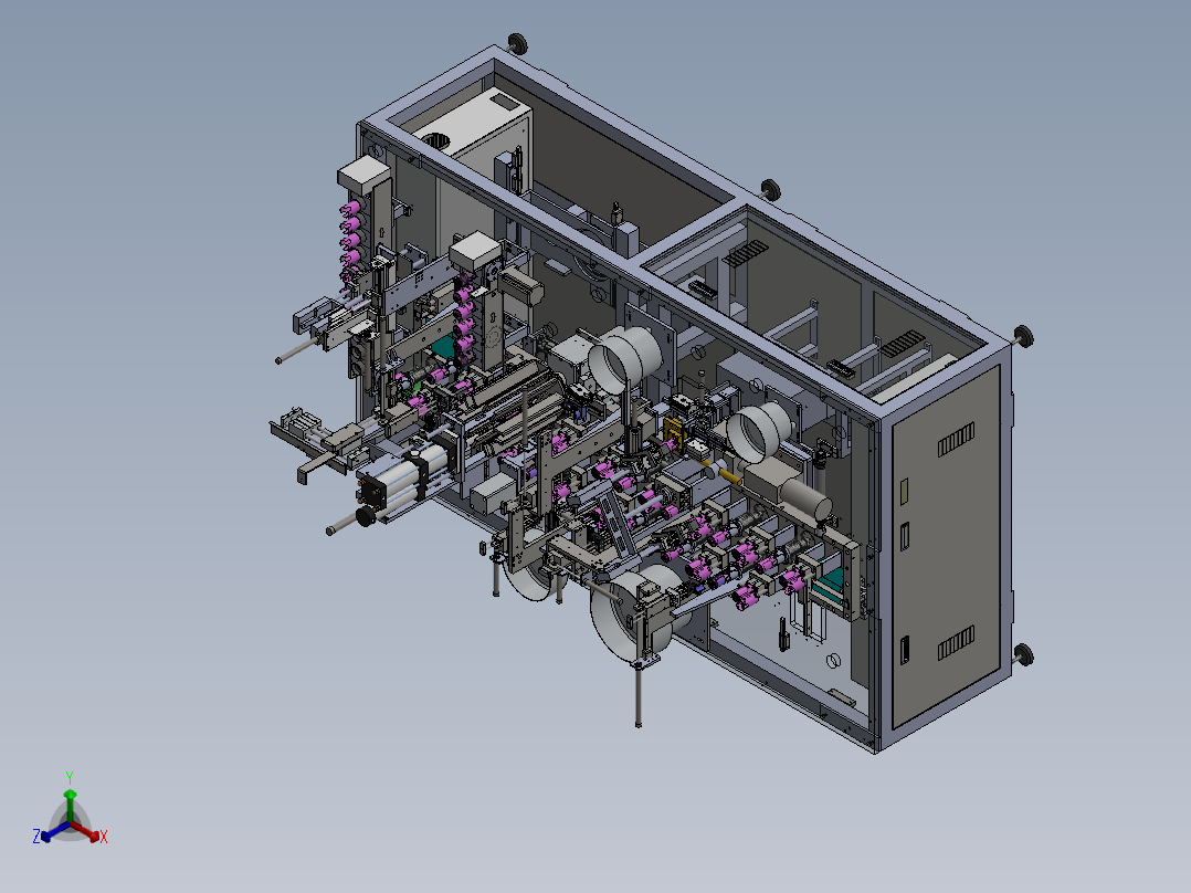 直流电机组装线正等轴测图