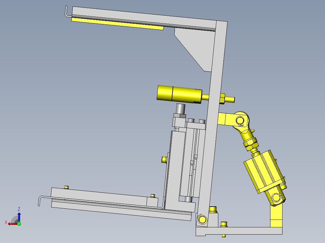 横向工件收纳盒搬运后视图