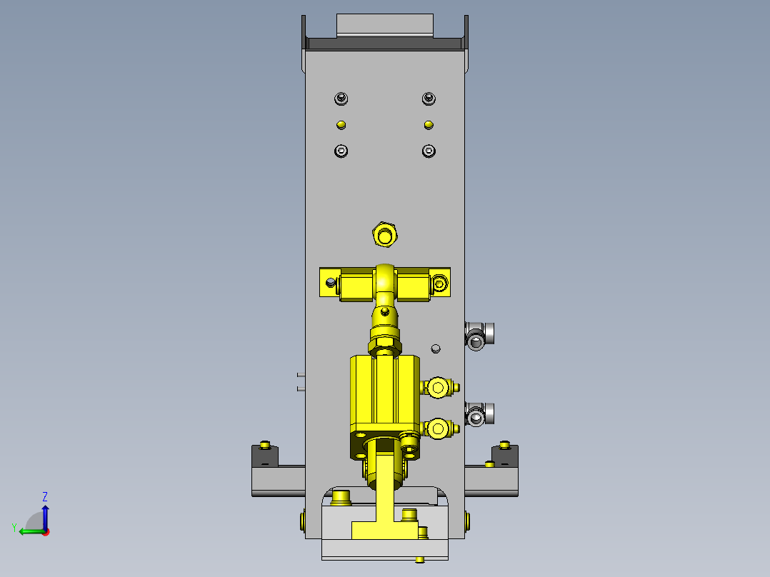 横向工件收纳盒搬运左视图