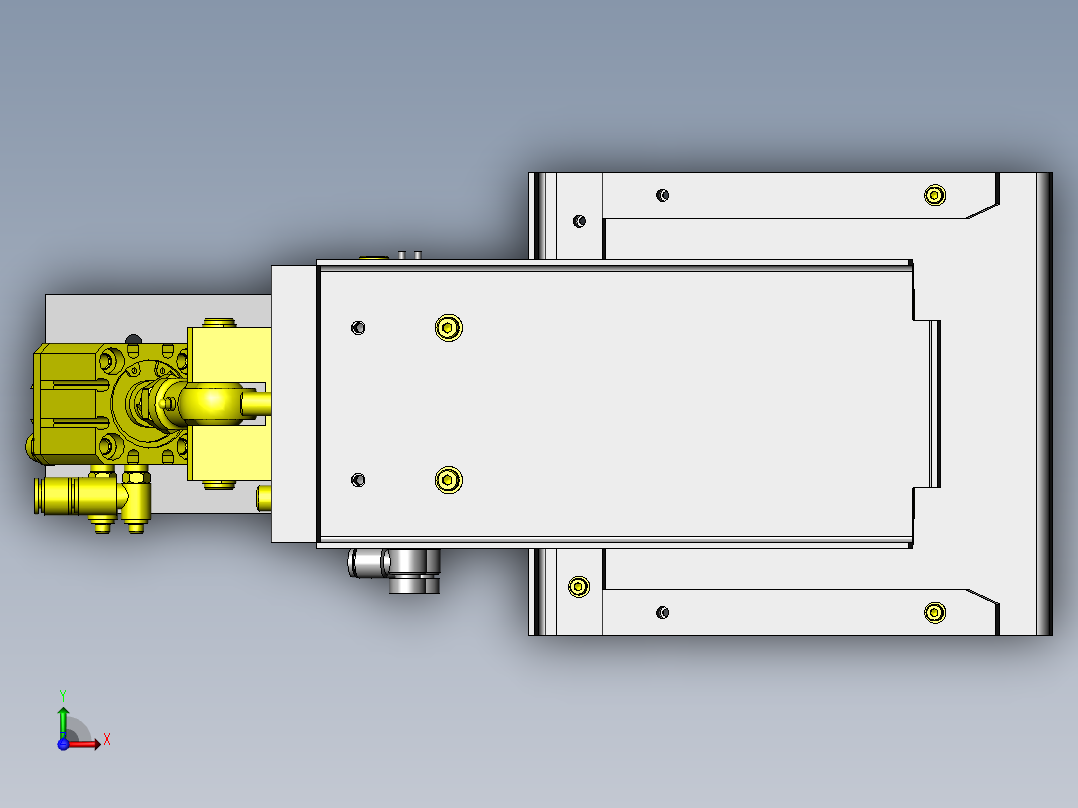 横向工件收纳盒搬运俯视图
