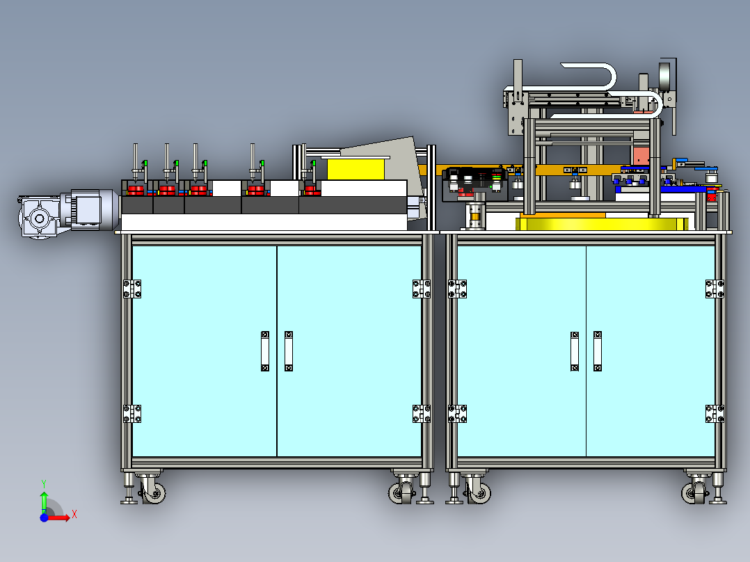 自动CG内环检测设备（工程图PLC程序）Creo前视图