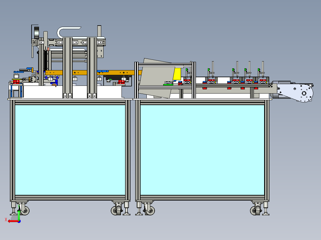 自动CG内环检测设备（工程图PLC程序）Creo后视图