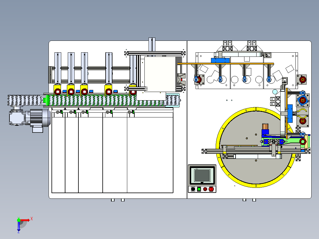 自动CG内环检测设备（工程图PLC程序）Creo俯视图
