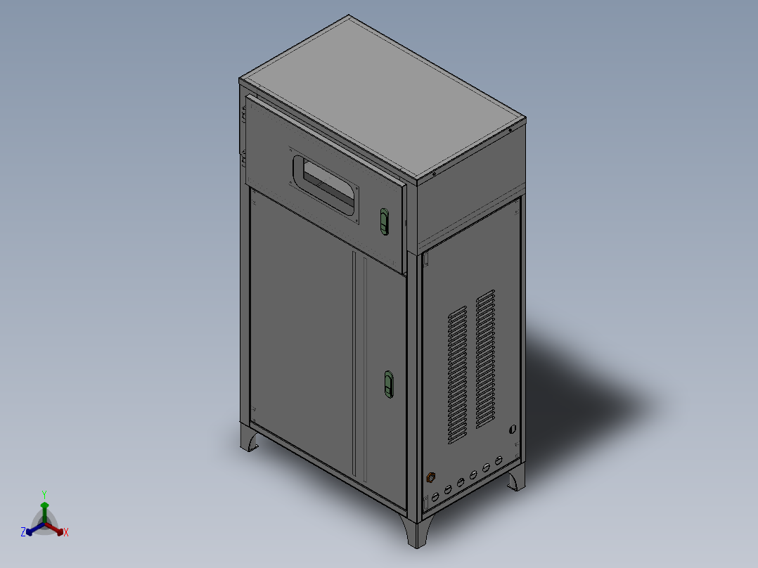 除尘降温消毒除臭设备sw16可编辑正等轴测图