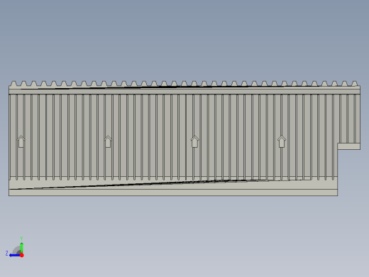 巴黎圣母院模型右视缩略图
