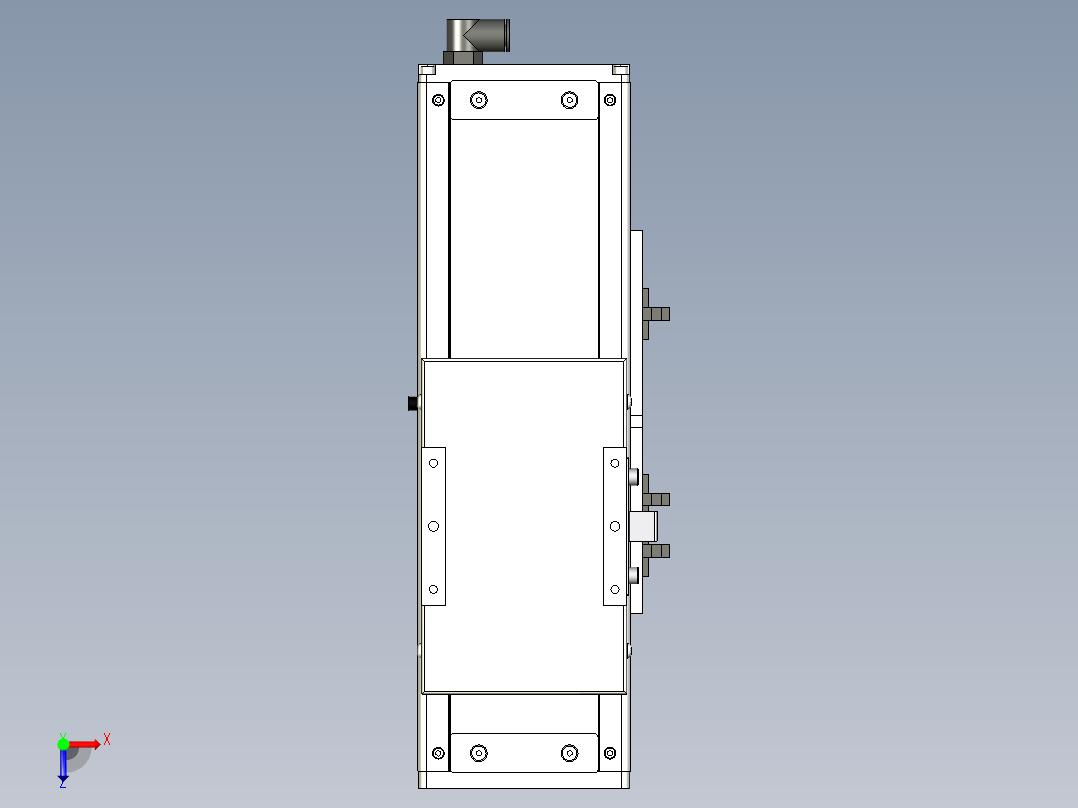 Toyo东佑达直线模组-ECH12-100-BM-100W+煞車俯视图
