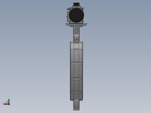 对夹式气动蝶阀-铸铁 DN50-DN400后视缩略图
