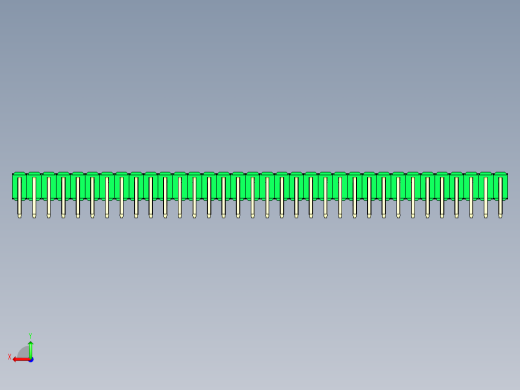 彩色公排针 100mil 2.54mm 系列-DS1022_green_2x34p_100mil_TypeD_rev1.0后视缩略图