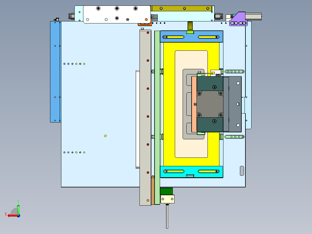 LED固晶机基板供料分料机构后视图