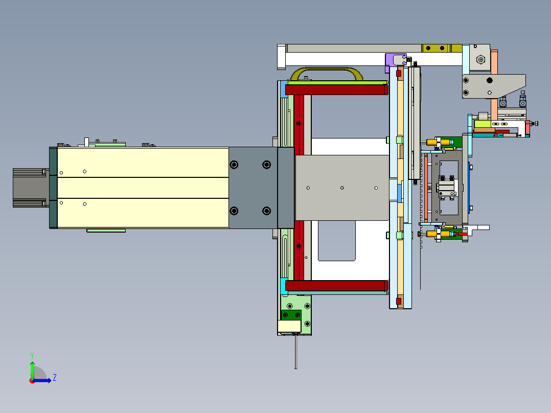 LED固晶机基板供料分料机构左视图