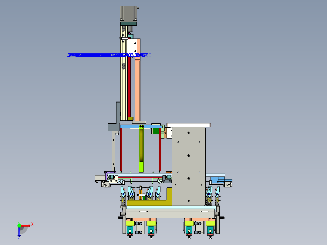 LED固晶机基板供料分料机构俯视图