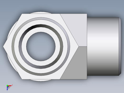 卡套式工业通用硬管接头EO_Adjustable_locknut_run_tee_LEE16SMOMDCF俯视缩略图