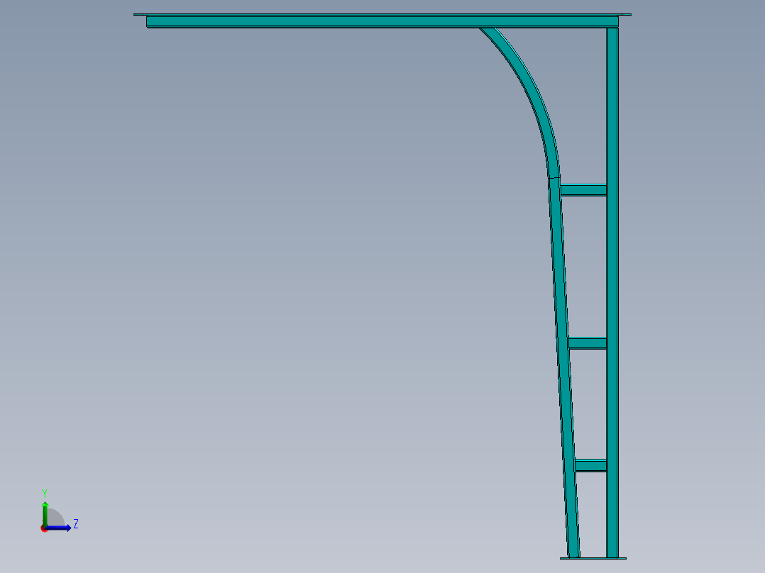 停车棚 停车楼 (4)左视图
