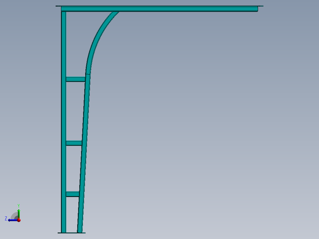 停车棚 停车楼 (4)右视图