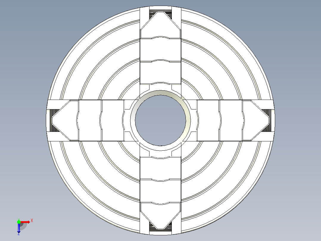小四块卡盘俯视图