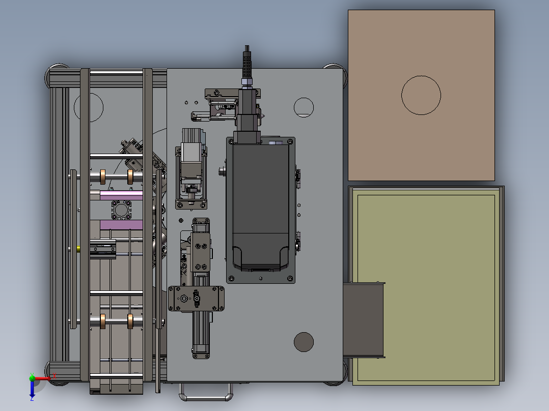 全自动打标机6俯视图