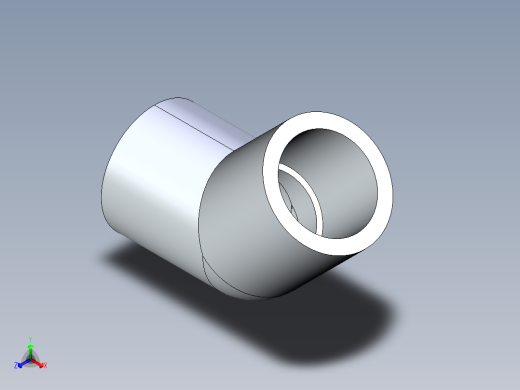 CPVC管件08-Sch80_45Elbow_SxS_9817-007 _0.75in正等轴测缩略图