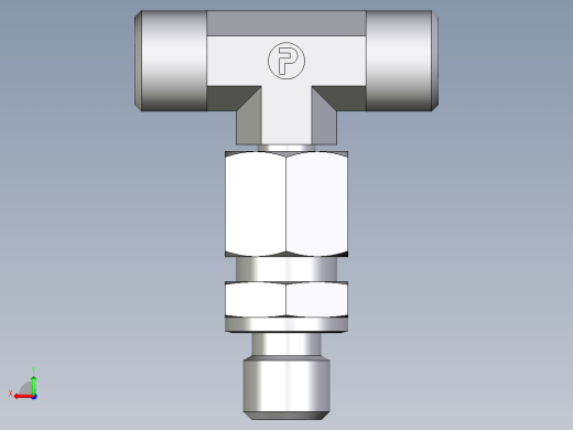 卡套式工业通用硬管接头EO_Assembled_adjustable_standpipe_branch_tee_EVT08LMOMD71后视缩略图