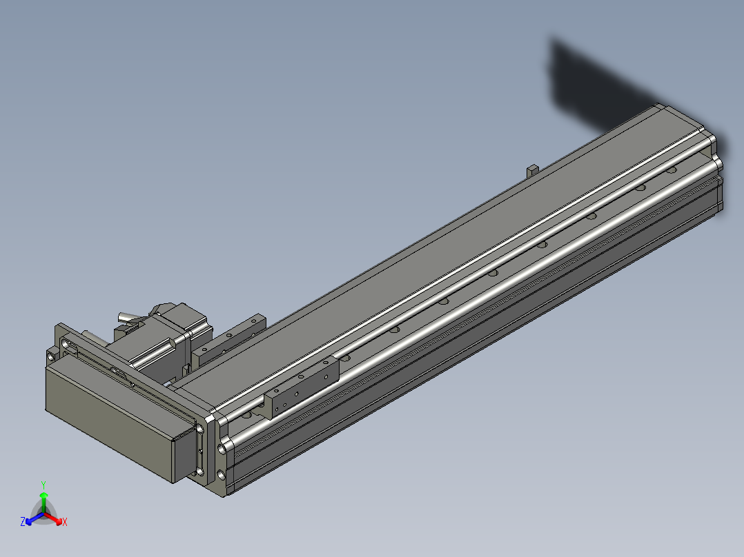 半封闭丝杆滑台MT75BS.L#.350.BR.P10.C3主视图