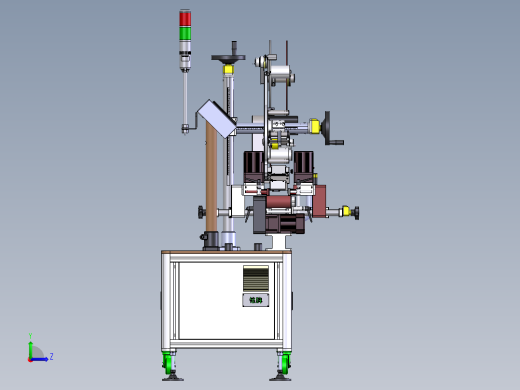 全自动平面贴标机3D图纸 机械设计参考资料设计素材左视缩略图