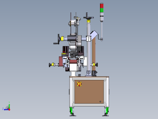 全自动平面贴标机3D图纸 机械设计参考资料设计素材右视缩略图