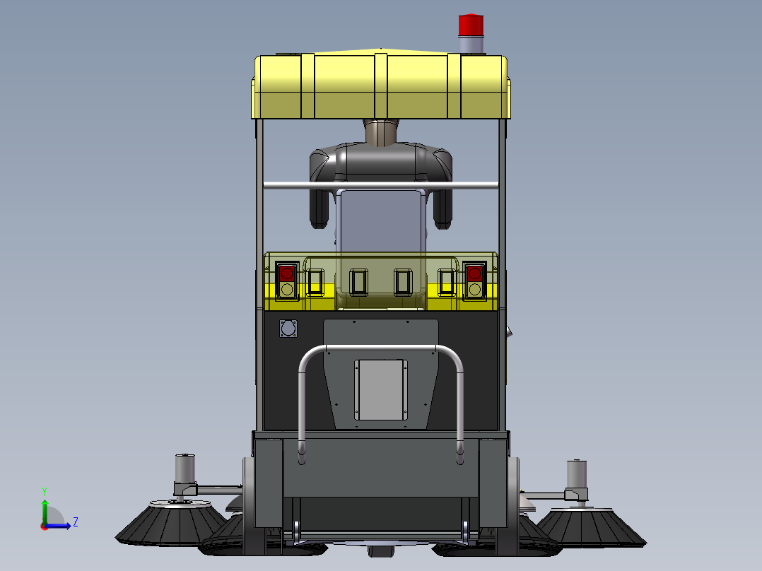电动驾驶清扫车左视图