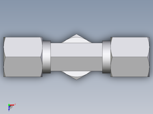 卡套式工业通用硬管接头EO_Assembled_adjustable_standpipe_branch_tee_EVT06SM71俯视缩略图