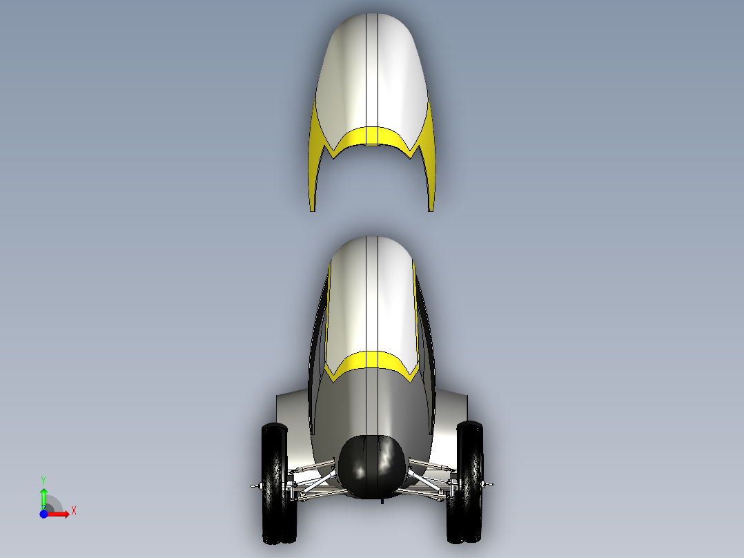 轻型城市和越野四轮车前视图