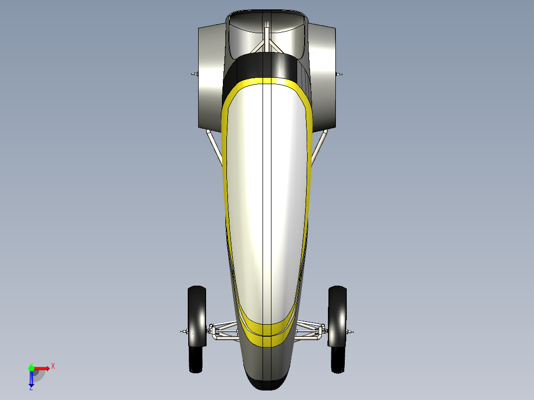 轻型城市和越野四轮车俯视图