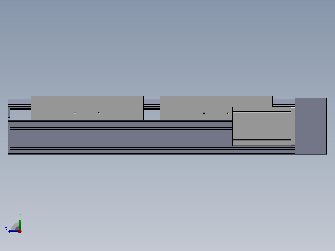 直线模组LHA22-CA-R设计图纸右视图