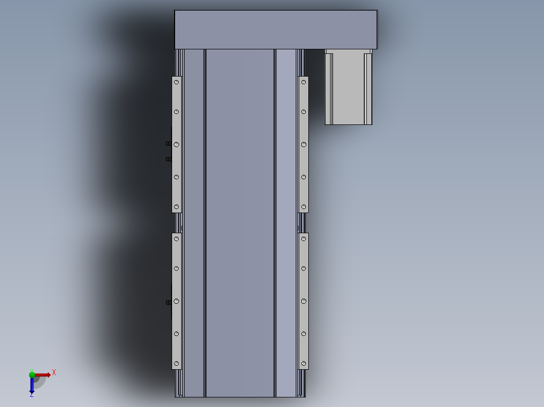 直线模组LHA22-CA-R设计图纸俯视图