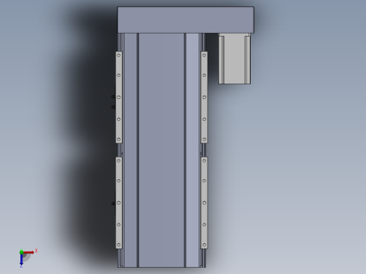 直线模组LHA22-CA-R设计图纸俯视缩略图