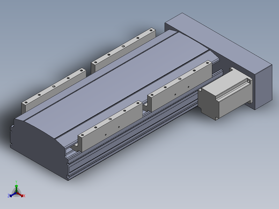直线模组LHA22-CA-R设计图纸正等轴测图