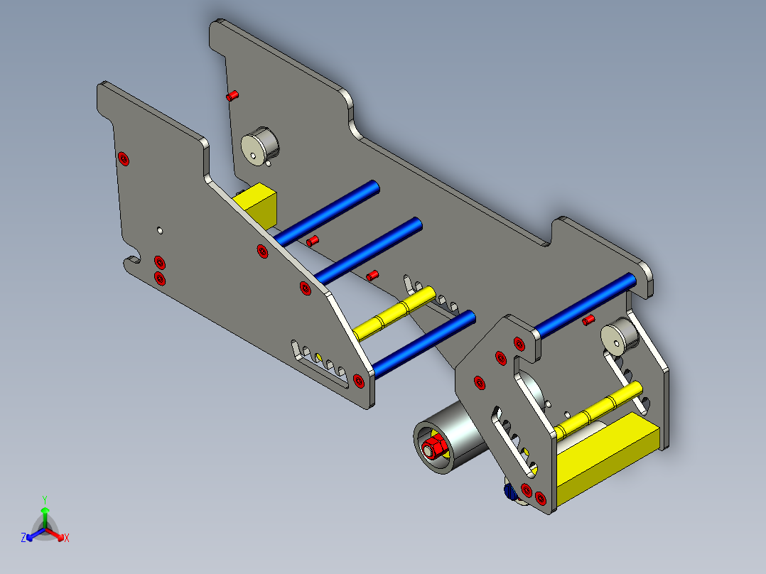 右手片式开箱机proe5.0.zip