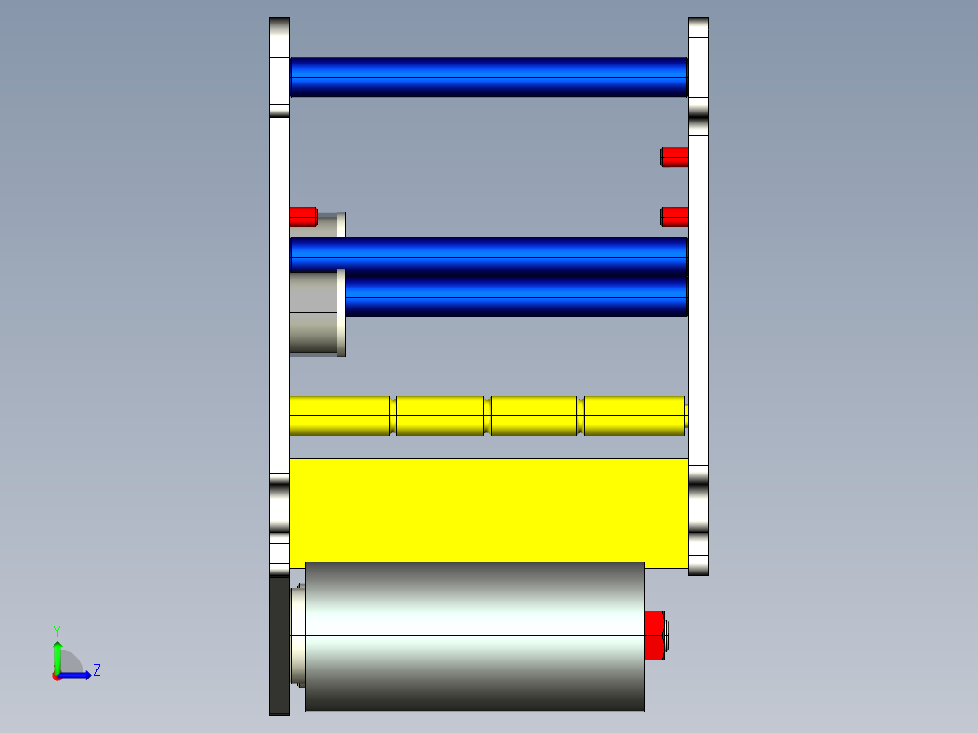 右手片式开箱机proe5.0.zip左视图