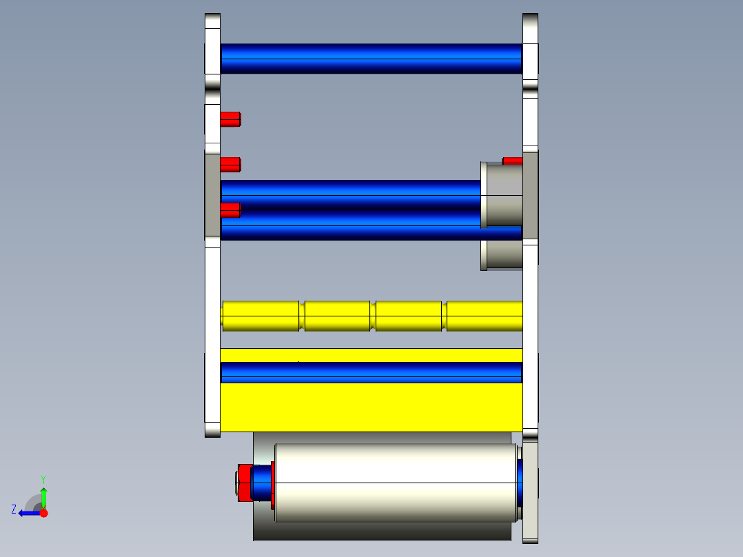 右手片式开箱机proe5.0.zip右视图