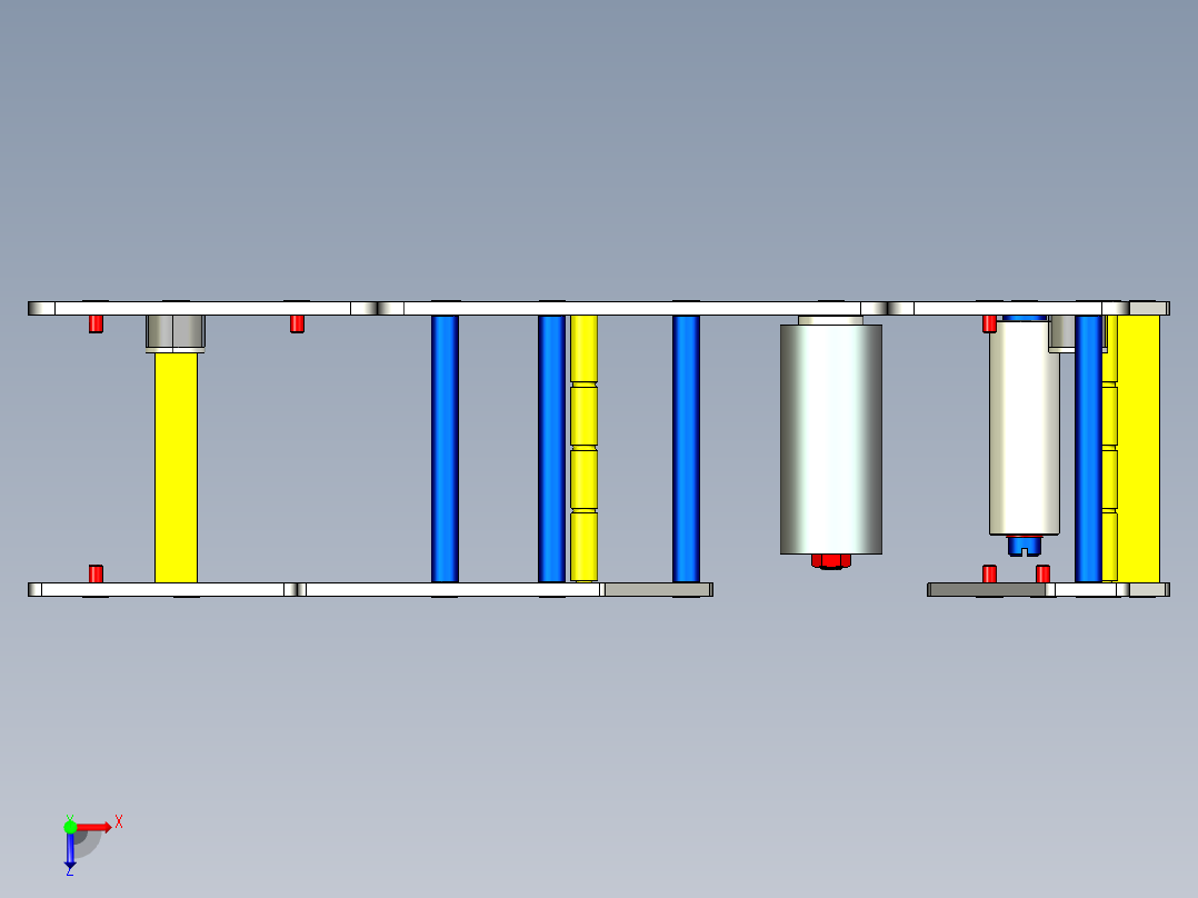 右手片式开箱机proe5.0.zip俯视图