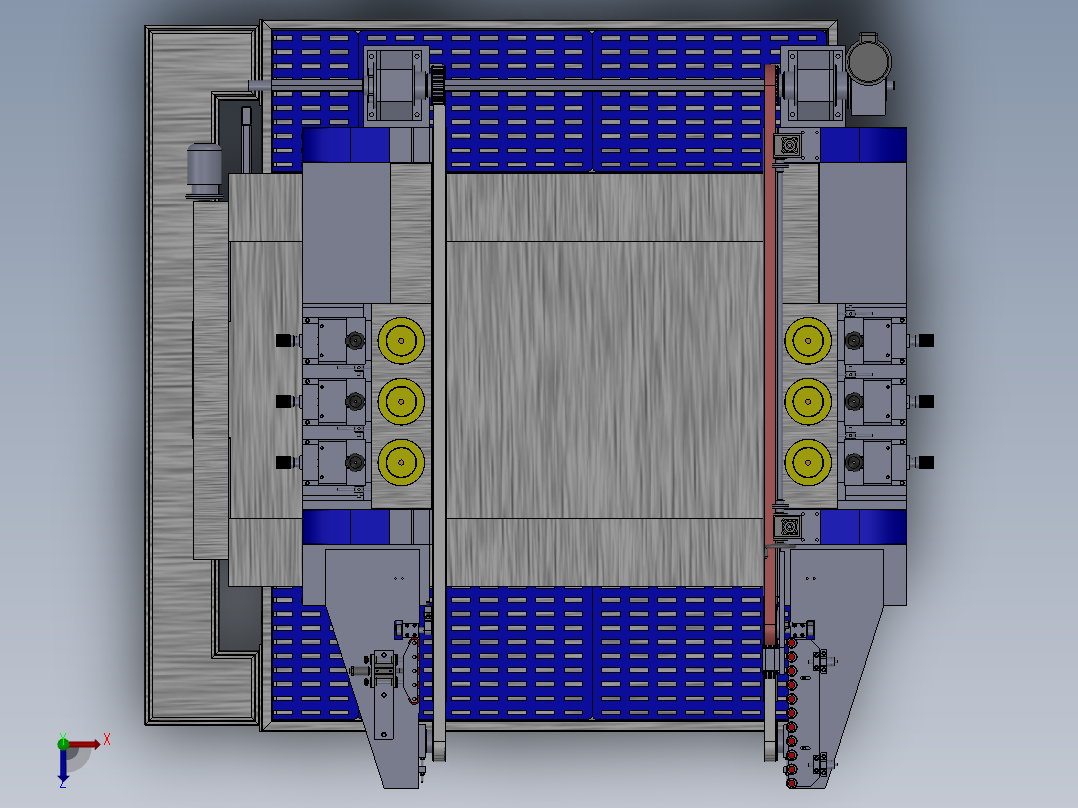 玻璃双边磨边机sw09可编辑俯视图