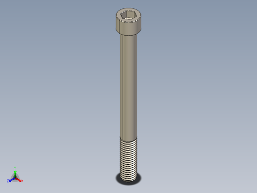 Screw_DIN_912_M12x130_A2.STEP公制内六角螺钉