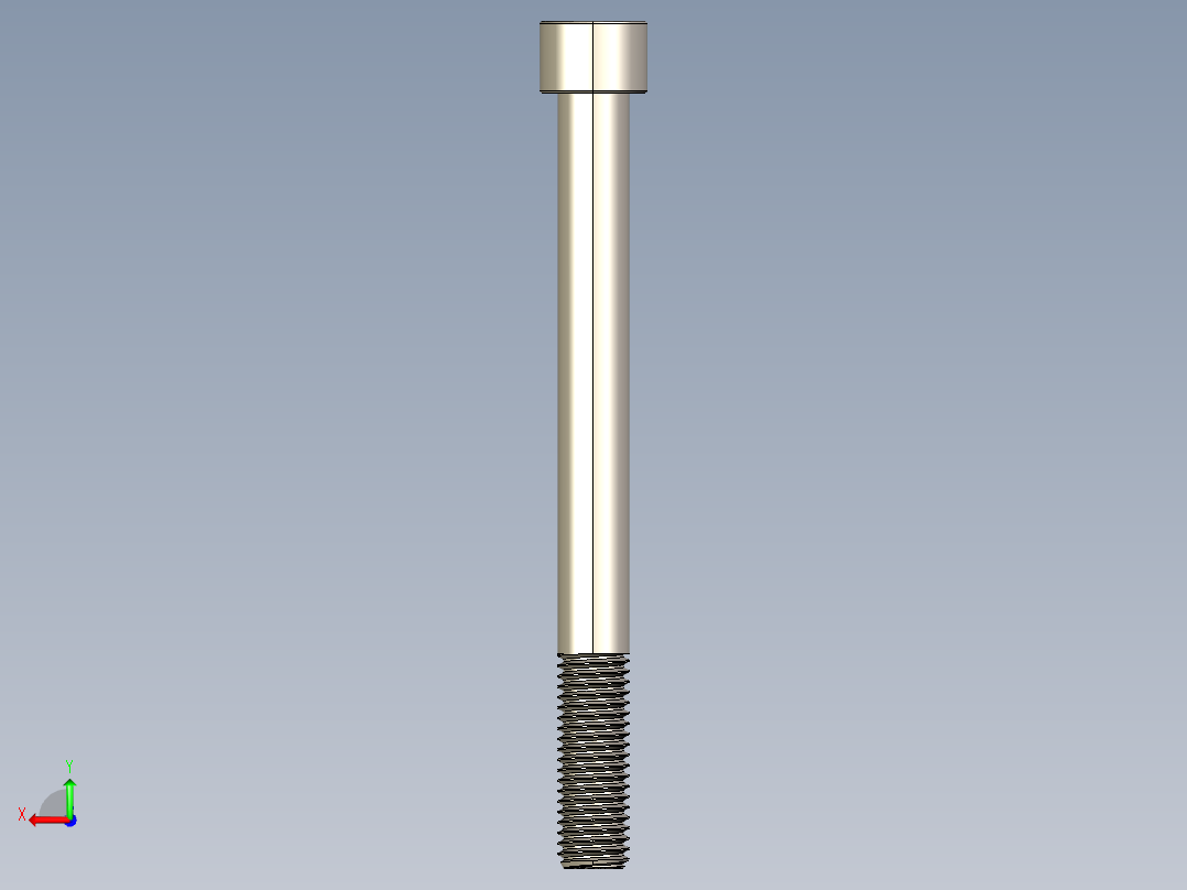 Screw_DIN_912_M12x130_A2.STEP公制内六角螺钉后视图