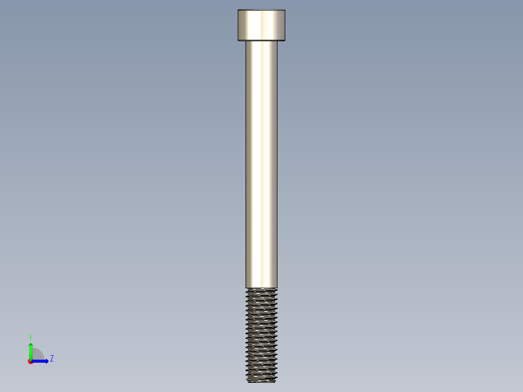 Screw_DIN_912_M12x130_A2.STEP公制内六角螺钉左视图